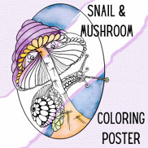 Único Poster de Colores para Adultos - Caracol y c