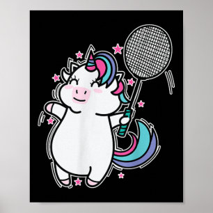 Póster Unicorn Bádminton
