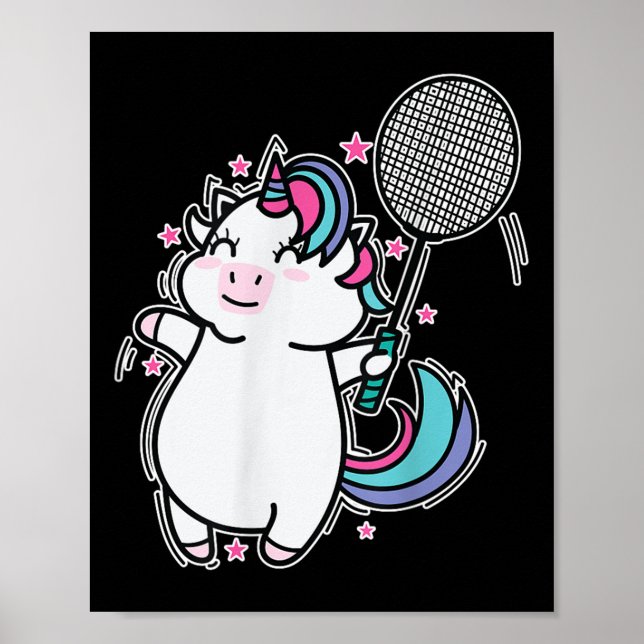 Póster Unicorn Badminton  (Frente)