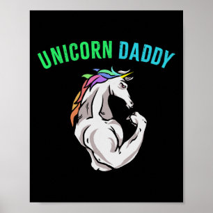 Póster Unicorn Daddy - Funny Magness Fitness Bodybuilder
