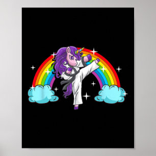 Póster Unicorn Kung Fu Karate Artes Maritales Jiu Jutsu M