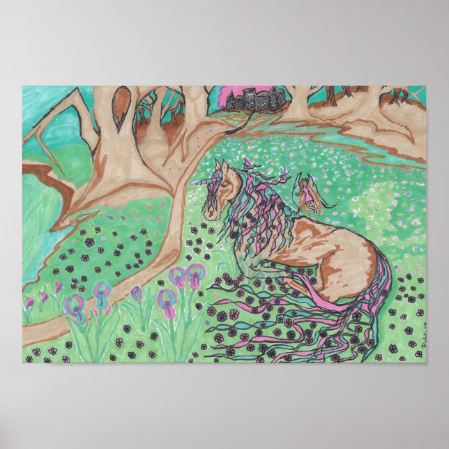 Póster Unicorn Meadow (Frente)