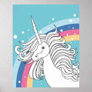 PÓSTER UNICORN POSTER BLUE