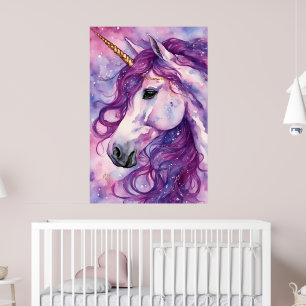 Póster Unicorn Purple Mane