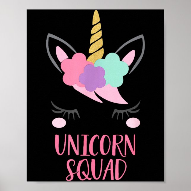 Póster Unicorn Squad Unicorn Gift  (Frente)