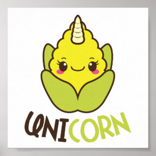 Póster UniCORN (unicornio y maíz)