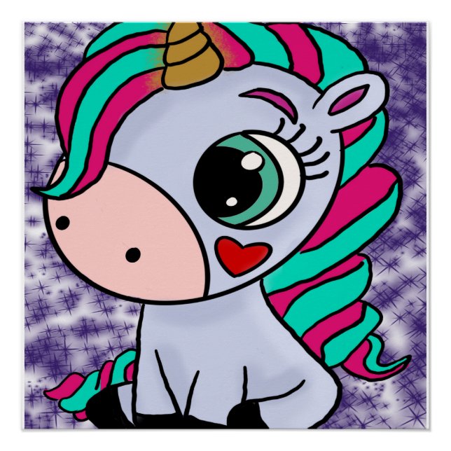 Póster unicornio (Anverso)