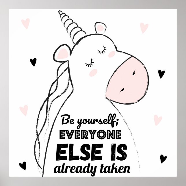 Póster Unicornio Adorable (Frente)