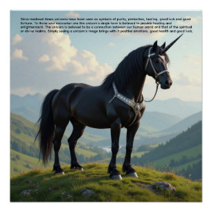 Póster Unicornio Afortunado