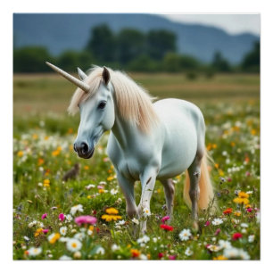 Póster Unicornio Afortunado