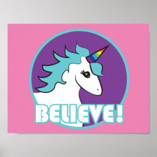 Póster Unicornio "CREE!"