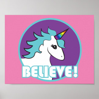 Póster Unicornio "CREE!"