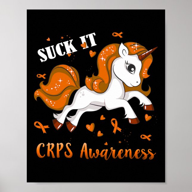 Póster Unicornio de concienciación sobre Crps  (Frente)