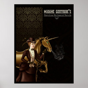 Póster Unicornio de Madame Gertrude