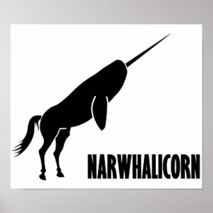 Póster Unicornio de Narwhalicorn Narwhal