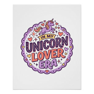 Póster Unicornio En Mi Era De Amante De Unicornios Merch