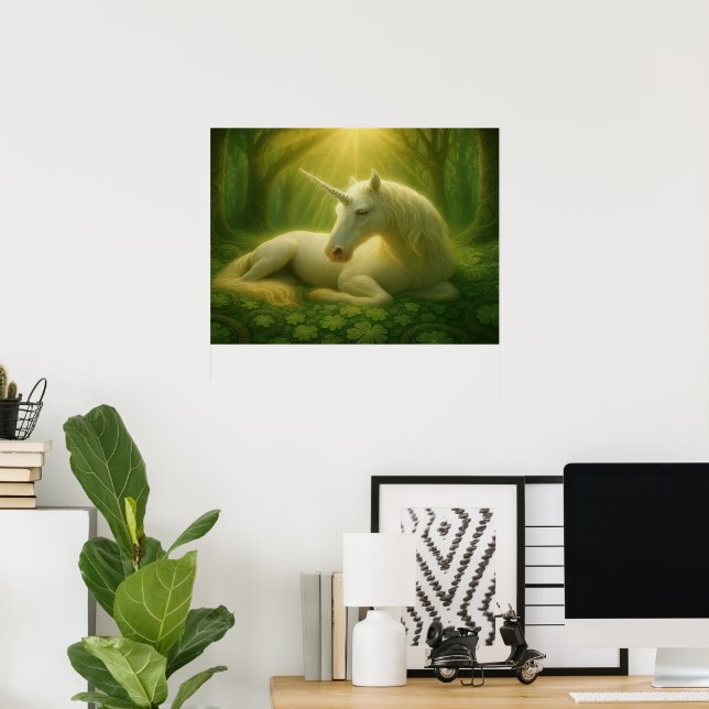 Póster Unicornio Encantado (Oficina en casa)