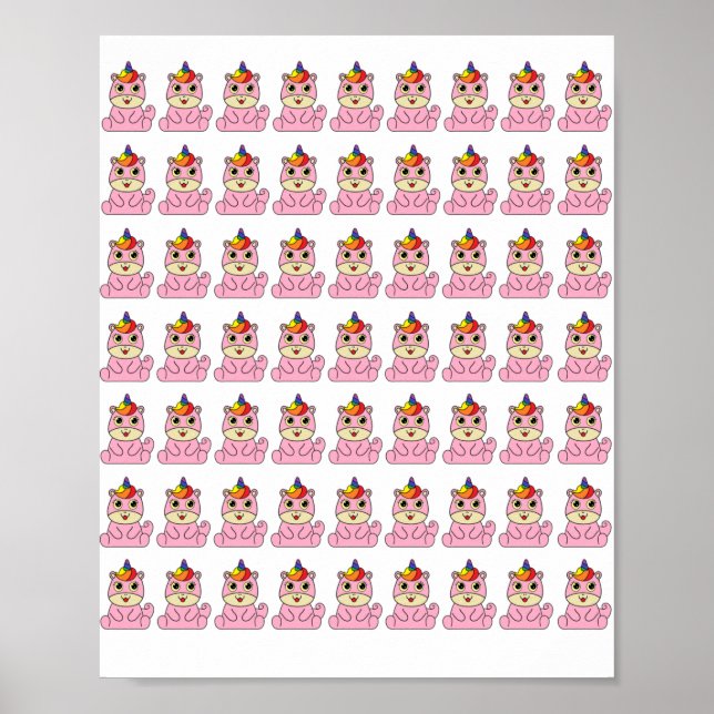 Póster Unicornio Es Un Buen Diseño (Frente)