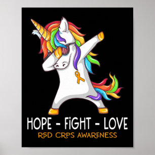 Póster Unicornio haciendo dab Esperanza Luchar Amor Rsd C