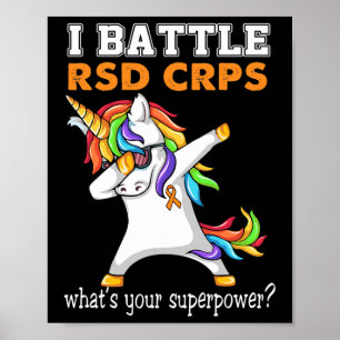 Póster Unicornio I Lucha Concienciación De Rsd Crps
