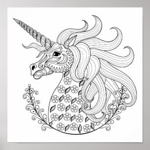 Póster Unicornio inspirado