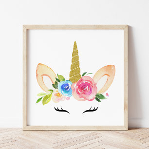 Póster Unicornio Lindo, Unicornio Mágico, Habitación de N