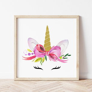 Póster Unicornio Lindo, Unicornio Mágico, Habitación de N