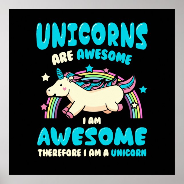 Póster Unicornio mágico (Frente)