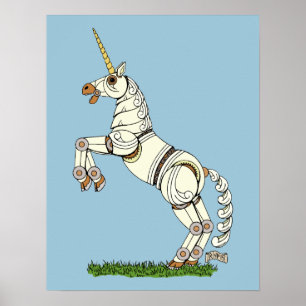 Póster Unicornio mecánico