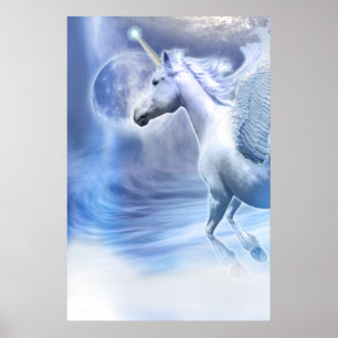 Póster Unicornio Moonflight