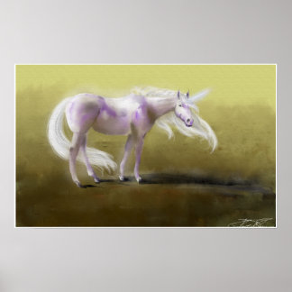 Póster Unicornio morado brillante