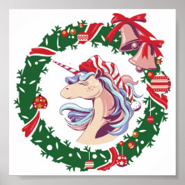 Póster Unicornio, Navidades mágicos