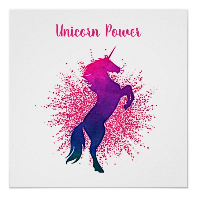 Póster Unicornio y Purpurina (Anverso)