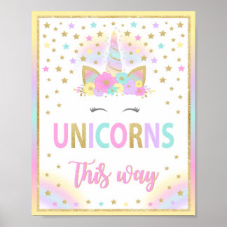 Póster Unicornios de esta manera Rótulo, Rótulo Unicornio