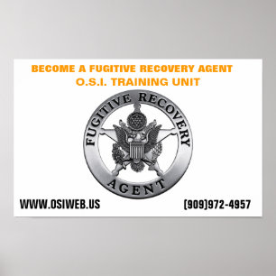 Póster Unidad de entrenamiento fugitiva de la