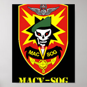 Póster Unidad del Ejército Macv-sog Pequeño parche a colo