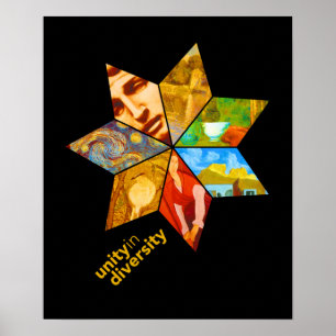 Póster Unidad en poster de la diversidad