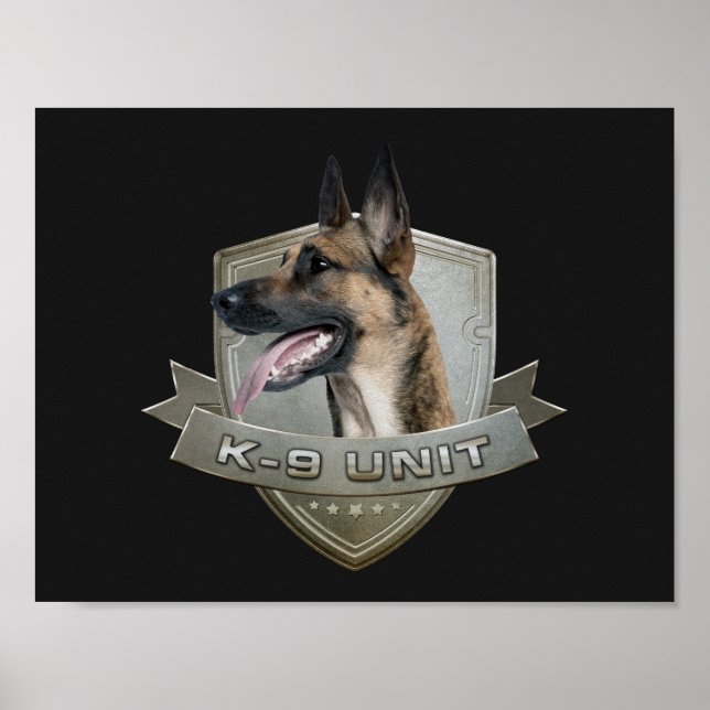 Póster Unidad K9 - Malinois - pastor belga (Frente)