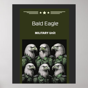 Póster Unidad Militar del águila calva