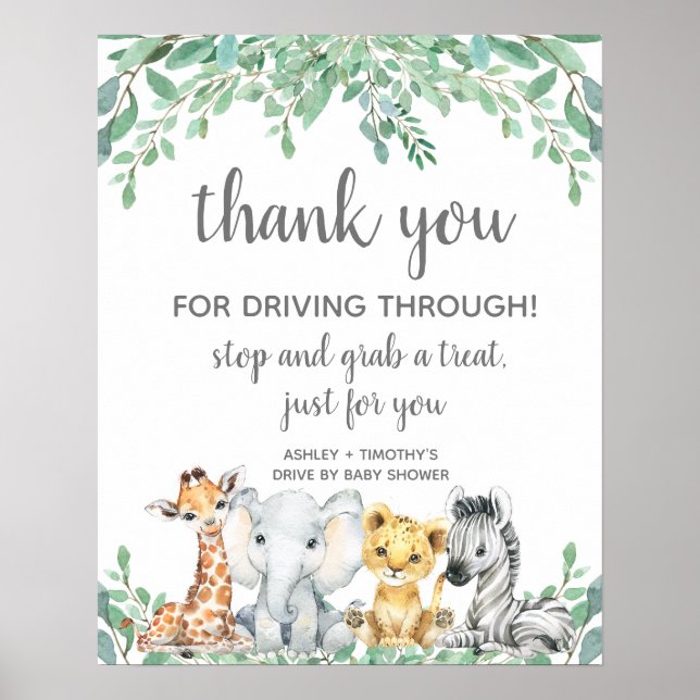 Póster Unidad Por Rótulo De Baby Shower, Neutral De Géner (Frente)