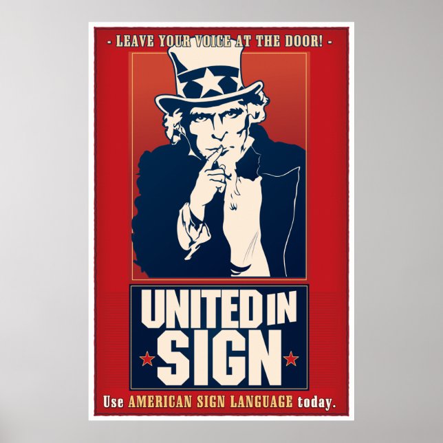 Póster Unidos en Rótulo (ASL) (Frente)