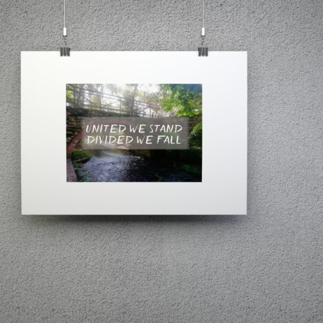 Póster Unidos estamos divididos, caemos (Subido por el creador)
