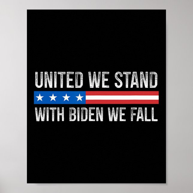Póster Unidos nos ponemos de pie - Con Biden Caemos - Vie (Frente)