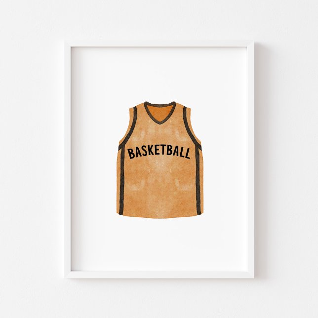 Póster Uniforme de baloncesto de color de agua (Subido por el creador)