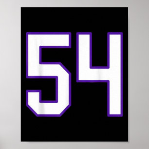 Póster Uniforme de Jugador de Jersey de White And Purple 