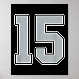 Póster Uniforme de Jugador de Jersey del número blanco ne