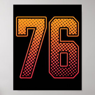 Póster Uniforme de jugador de Jersey número 76 deportivo