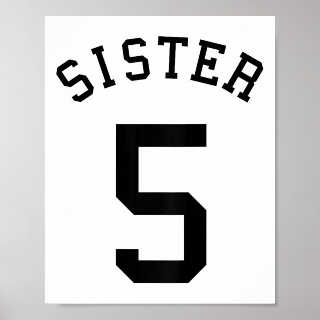 Póster Uniforme del equipo de hermanas # 5 Handbyll Sis F (Frente)