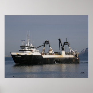 Póster Unimak, Buque De Pesca De Trawler En Fábrica