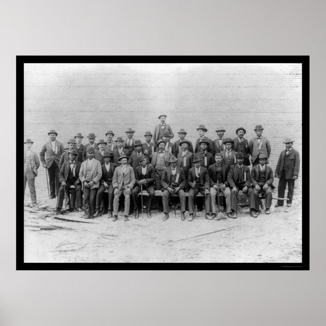 Póster Unión Africana Americana de Carpinteros 1900 (Frente)